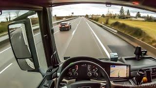 POV truck Driving MAN TGX 470   France A6 Aire de Drace to Lion d irection Spain