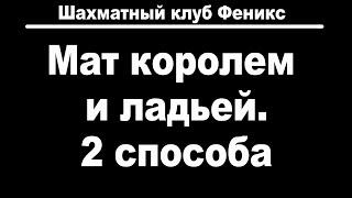 Шахматы для начинающих. Как поставить мат королем и ладьей.