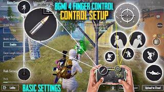 4 Finger Control Basic Settings & Layout Setup BGMI - PUBGm ️