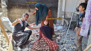 Throwing the second wife and cheating husband out of the house by the first wife