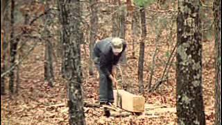 Hacking a Railroad Tie from an Oak Log - Part 3 - Shannon County Film Digitization Project