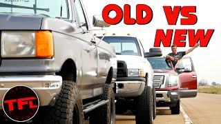 Surprising Result! Can a New Half-ton Gas Truck Out-tow an Old Diesel HD Pickup? Let's Find Out!