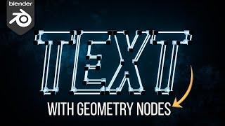 6 Minute Easy Neon Text Using Geometry Nodes (Blender Tutorial)