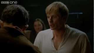 Merlin and Arthur in the tavern - Merlin - Series 5 Episode 12 - BBC One Christmas 2012