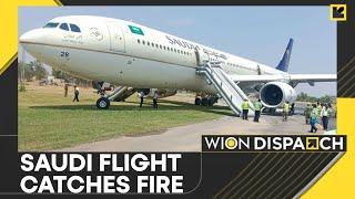 Pakistan: Saudia flight landing gear catches fire | WION Dispatch