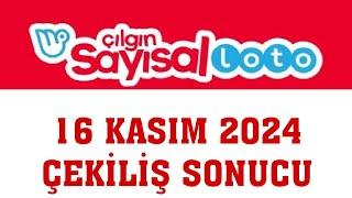 Çılgın Sayısal Loto Çekiliş Sonuçları 16 Kasım 2024