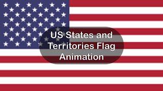 American States and Territories Flags Animation