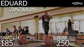 Eduard Ziaziulin (BLR) | Snatch 185kg & 250 Jerk | Training Session