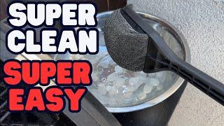 How To Use A Bristle Free Brush To Steam Clean Your Grill Grates!