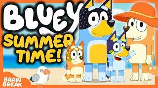 ️Bluey's Summer Time️Would You Rather Game! Brain Break for kids | Danny Go Noodle & just dance🩳