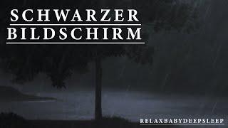 Regen und Gewitter Geräusche, Natur & Regengeräusche • Schwarzer Bildschirm Regen