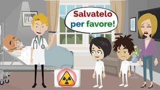 Learn Italian Conversation - Italian Short Story - Il padre di Lisa è malato (ENG SUB)