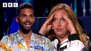 Josie Gibson helps Tiago answer the final question for £82,000 - BBC