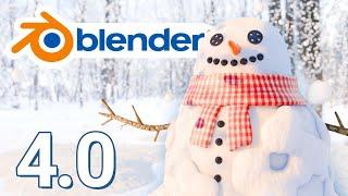 Make this Snowman in Blender 4.0 | By Malikose Studio