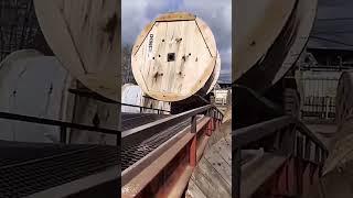 Загрузка катушек в контейнер!🪝#komatsu