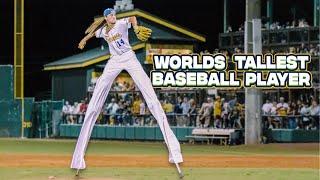 World's Tallest Baseball Player Highlights | Savannah Bananas #Stilts