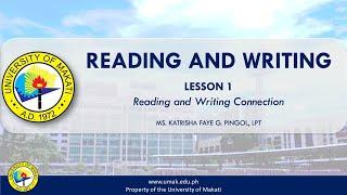 Lesson 1: The Reading and Writing Connection | Reading and Writing