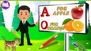 A for Apple, Abcd alphabet for kids.
