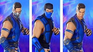 All Fornite Sub-Zero Skins & Unique Unlockables! | Mortal Kombat vs Fortnite