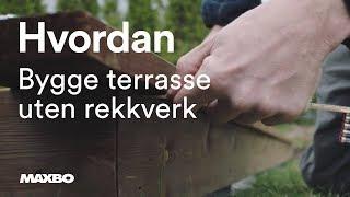 Hvordan bygge terrasse uten rekkverk