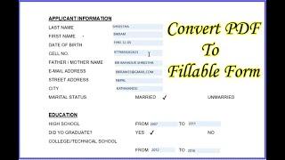 How to create a PDF fillable Form