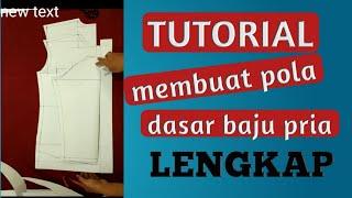 Cara membuat pola dasar baju kemeja pria, untuk pemula ala otodidak