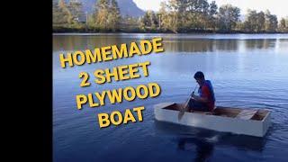 Our 2 Sheet Plywood Homemade Boat