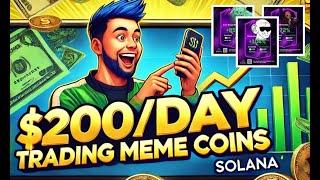 How To Make $200/Day Trading Meme Coins For Complete Beginners - The Only Tutorial You Need!