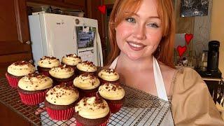 ASMR Baking Red Velvet Cupcakes From Scratch (Close Whispered Voiceover)