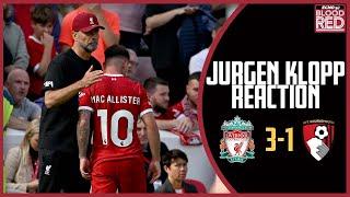 Jurgen Klopp Reacts to Alexis Mac Allister Red Card & Dominik Szoboszlai | Liverpool 3-1 Bournemouth