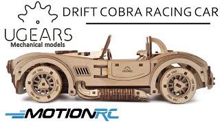 UGears Drift Cobra Racing Car Mechanical 3D Wooden Model Kit | Motion RC