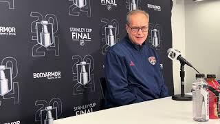 Paul Maurice, Florida Panthers: Practice Day Before Game 5, Stanley Cup Final v Edmonton Oilers