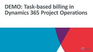 Task-based billing in Dynamics 365 Project Operations​