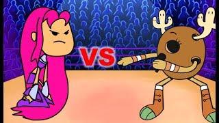 Starfire vs Penny - Cartoon Rap Battles (Teen Titans Go vs Gumball)