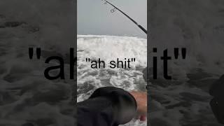 Can’t believe I didn’t break my neck… #fail #fishingfails #surffishing #stripedbass