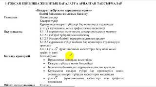 8 сынып.Бжб-1. Алгебра. Квадрат түбір және иррационал өрнек.