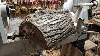 Woodturning - A big beautiful poplar bowl .