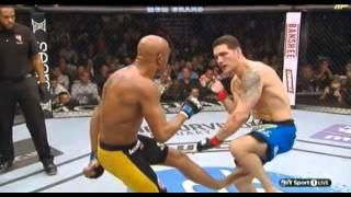 Anderson Silva BROKEN LEG IN FIGHT VS CHRIS WEIDMAN SCARY  Перелом ноги