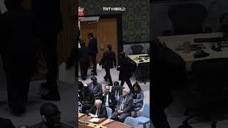 Diplomats walk out during Israeli ambassador UNSC speech