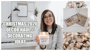 CHRISTMAS DECORATE WITH ME 2020 | NEUTRAL FARMHOUSE CHRISTMAS DECOR HAUL | @HOUSEANDHOLM