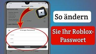 So ändern Sie das Passwort in Roblox || Roblox-Passwort ändern