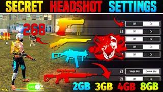 Free Fire Max Auto Headshot Trick 2025 Sensitivity | 2gb, 4gb, 6gb Ram Headshot Sensitivity Setting