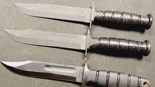 Ontario Knife Company. Variants of the 498 combat knife.