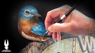 Greg CRAOLA Simkins paints a Bluebird Live!