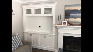 How To Make Custom Entertainment Center- How To Transform An Open Niche Into A Beautiful Built-In.