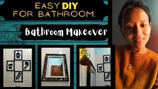 Rental Friendly Small Bathroom Makeover| बाथरूम की सजावट| Bathroom DIY| Peehu Arts And Craft