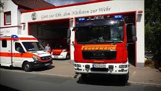 [Pressluftausfahrt] HLF10 & MZF Feuerwehr Wetter LG Volmarstein + RTW JUH Hagen & RTW JUH Herdecke