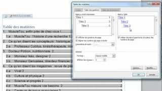 Style-Hiérarchisation-Table des matières-Index