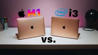 Schockierend! Apple M1 Performance Check | Macbook Air 2020 M1 vs. Macbook Air 2020 Intel Core i3