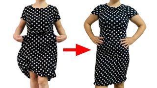 Tricks to turn a loose dress into a body-hugging dress without cutting the fabric